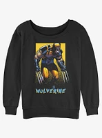 Wolverine Claws Out Poster Girls Slouchy Sweatshirt