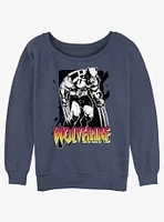Wolverine Claw Marks Girls Slouchy Sweatshirt