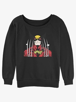 Wolverine Bring The Claws Girls Slouchy Sweatshirt