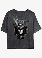 Wolverine Adamantium Rage Girls Mineral Wash Crop T-Shirt