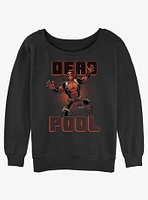 Marvel Deadpool Jazz Hands Merc Girls Slouchy Sweatshirt
