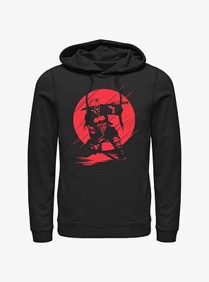 Marvel Deadpool Red Moon Silhouette Hoodie