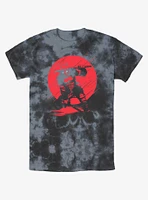 Marvel Deadpool Red Moon Silhouette Tie-Dye T-Shirt