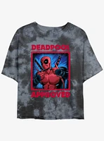 Marvel Deadpool Approved Girls Tie-Dye Crop T-Shirt