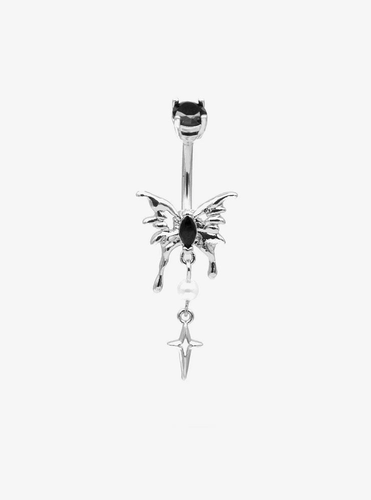 14G Steel Butterfly Navel Barbell