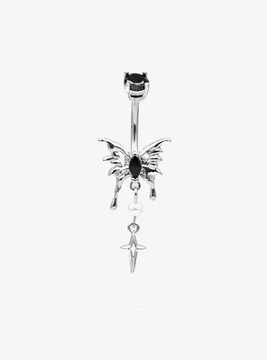 14G Steel Butterfly Navel Barbell