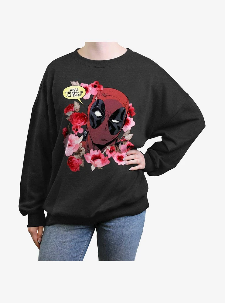 Marvel Deadpool What Is This Girls Oversized Sweatshirt