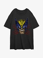 Wolverine Rage Face Girls Oversized T-Shirt