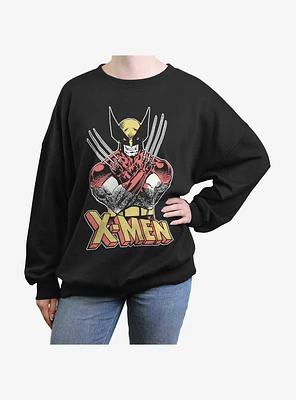 Wolverine Vintage Girls Oversized Sweatshirt