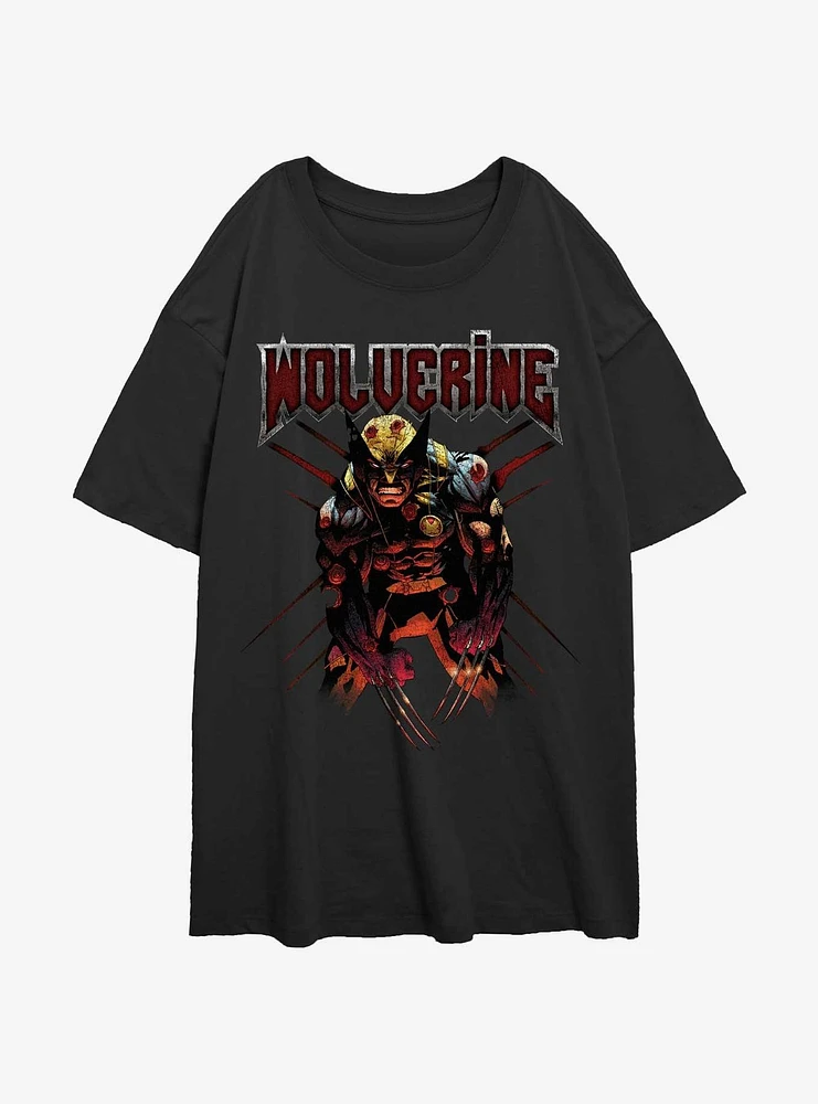 Wolverine Still Standing Girls Oversized T-Shirt