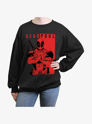 Marvel Deadpool Police Girls Oversized Sweatshirt