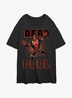 Marvel Deadpool Jazz Hands Merc Girls Oversized T-Shirt