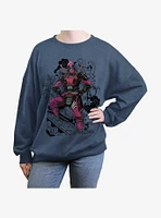 Marvel Deadpool Dragon Ninja Girls Oversized Sweatshirt