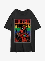 Marvel Deadpool Believe Yourself Poster Girls Oversized T-Shirt