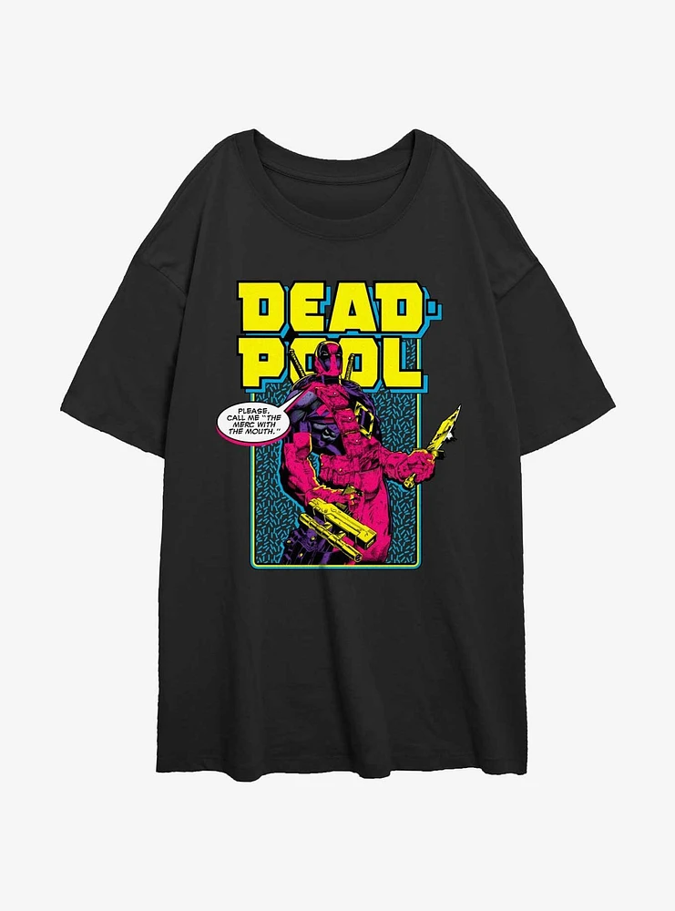 Marvel Deadpool Name Change Girls Oversized T-Shirt