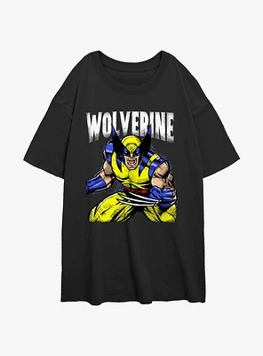 Wolverine Rage On Girls Oversized T-Shirt