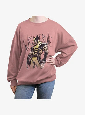 Wolverine Claws Ready Girls Oversized Sweatshirt