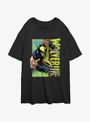 Wolverine Attack Panel Girls Oversized T-Shirt