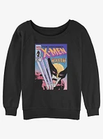 Wolverine The Uncanny X-Men Comic Cover Girls Slouchy Sweatshirt