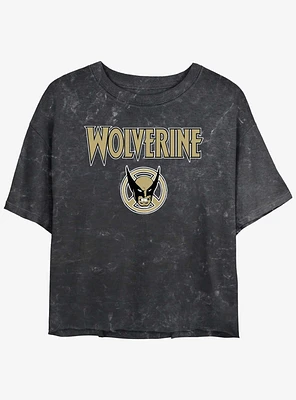 Wolverine Logan Icon Girls Mineral Wash Crop T-Shirt