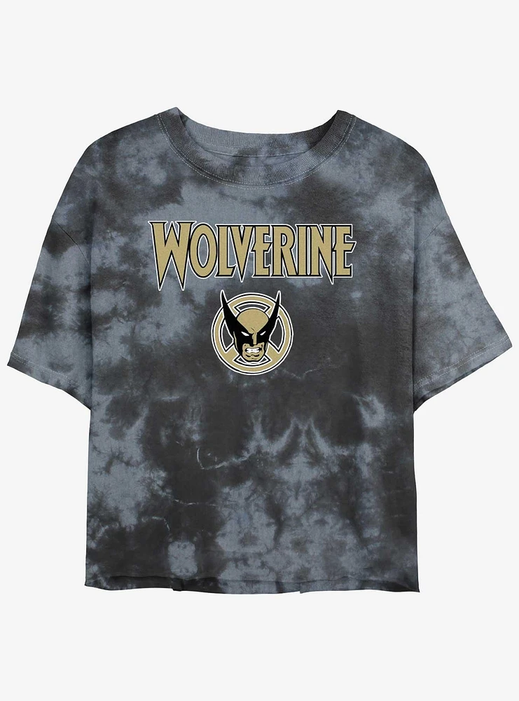 Wolverine Logan Icon Girls Tie-Dye Crop T-Shirt