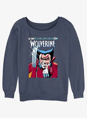 Wolverine 1st Issue Comic Cover Girls Slouchy Sweatshirt