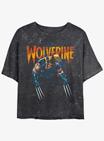 Wolverine Dark Girls Mineral Wash Crop T-Shirt
