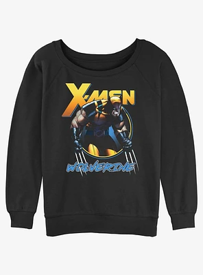 Wolverine Angry Logan Girls Slouchy Sweatshirt