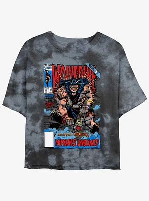 Wolverine Wolvey 48 Comic Cover Girls Tie-Dye Crop T-Shirt