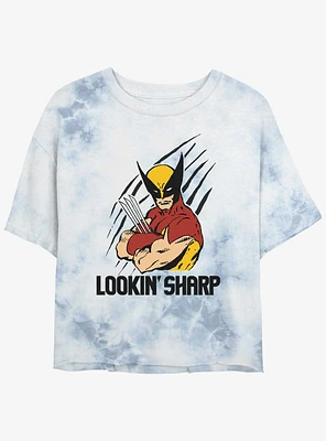 Wolverine Lookin' Sharp Girls Tie-Dye Crop T-Shirt