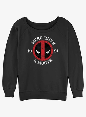 Marvel Deadpool Merc With A Mouth Womens Slouchy Sweatshirt