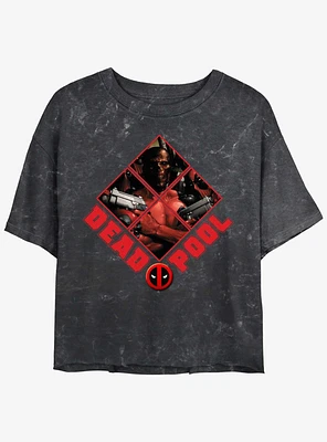 Marvel Deadpool Dead Gang Womens Mineral Wash Crop T-Shirt