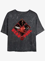 Marvel Deadpool Dead Gang Womens Mineral Wash Crop T-Shirt