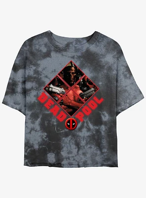 Marvel Deadpool Dead Gang Womens Tie-Dye Crop T-Shirt