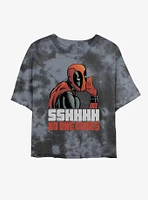 Marvel Deadpool One Cares Womens Tie-Dye Crop T-Shirt