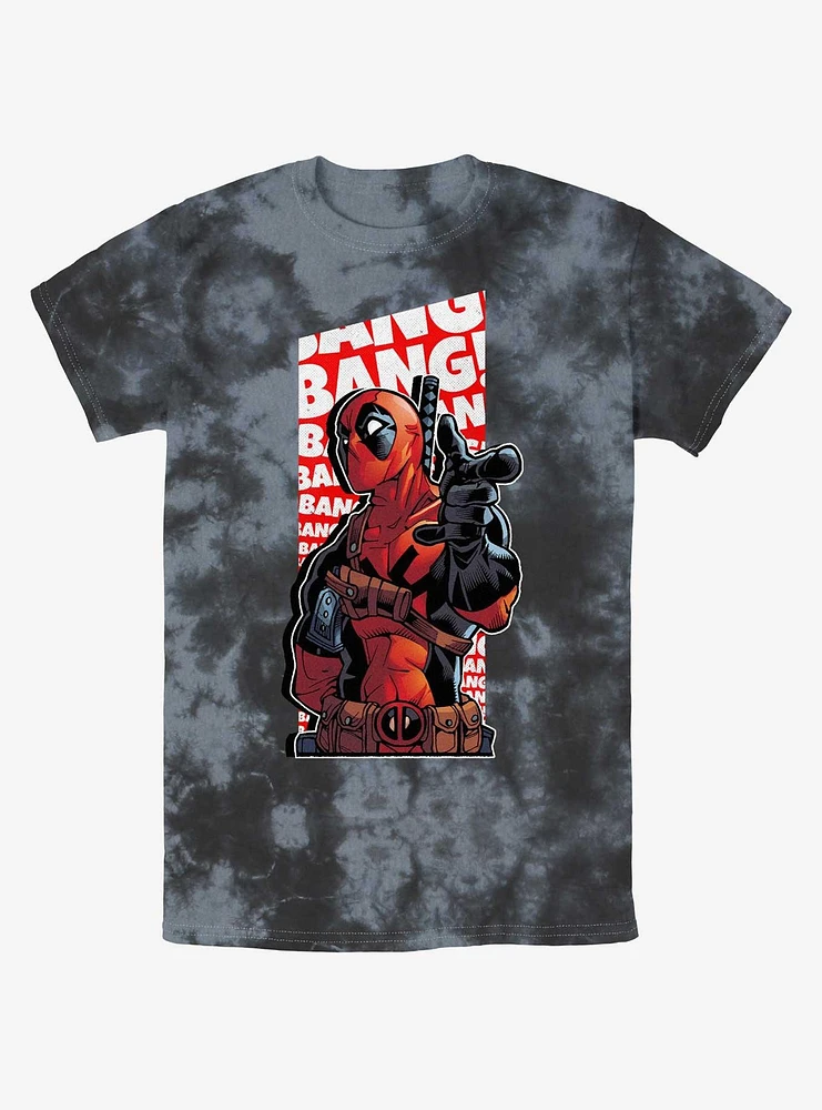 Marvel Deadpool Bang Finger Gun Tie-Dye T-Shirt