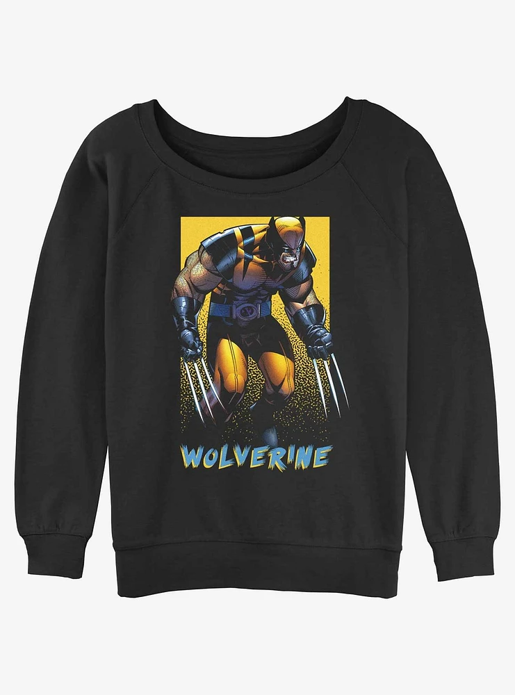 Wolverine Claws Out Poster Womens Slouchy Sweatshirt