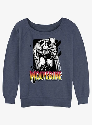 Wolverine Claw Marks Womens Slouchy Sweatshirt