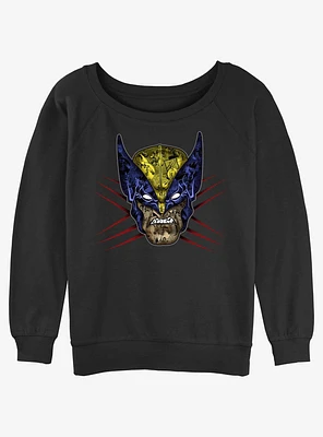 Wolverine Rage Face Womens Slouchy Sweatshirt