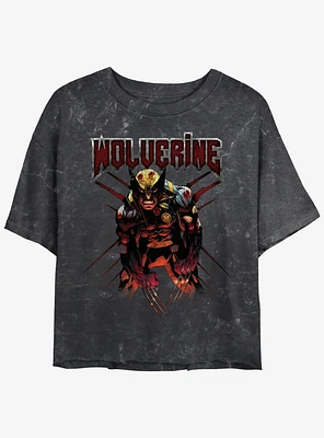 Wolverine Still Standing Womens Mineral Wash Crop T-Shirt