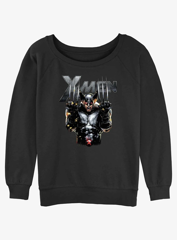 Wolverine Adamantium Rage Womens Slouchy Sweatshirt