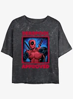 Marvel Deadpool Approved Womens Mineral Wash Crop T-Shirt