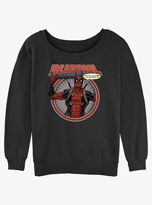 Marvel Deadpool Check Out The Chump Womens Slouchy Sweatshirt