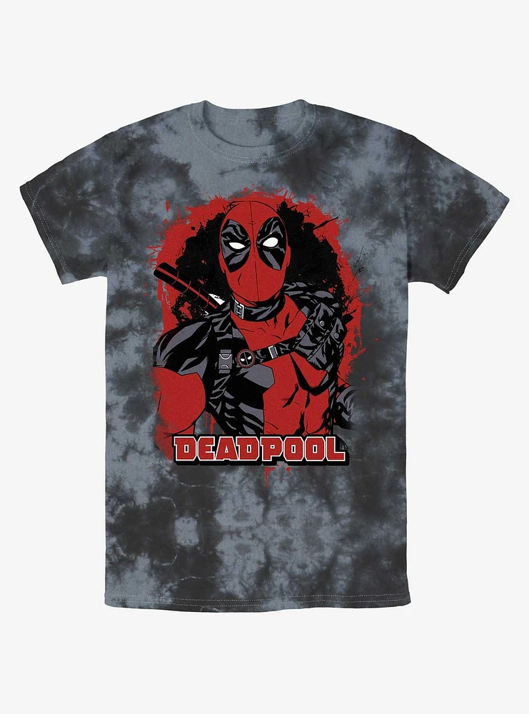 Marvel Deadpool Painted Merc Tie-Dye T-Shirt