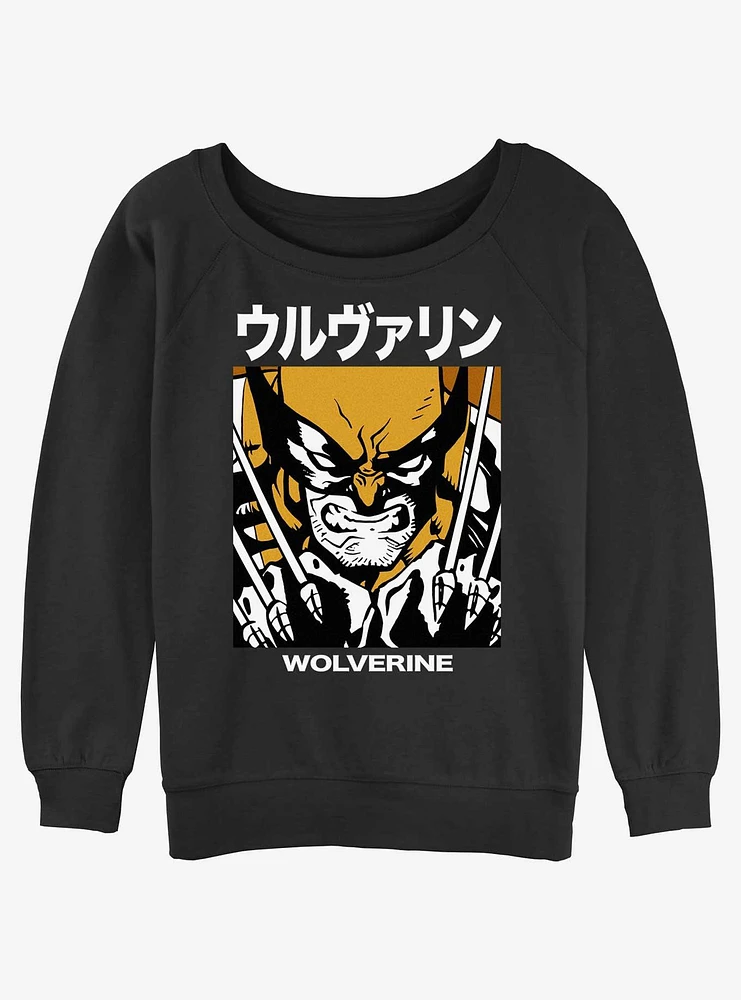 Wolverine Kanji Rage Womens Slouchy Sweatshirt