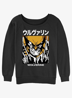 Wolverine Kanji Rage Womens Slouchy Sweatshirt