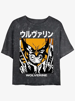 Wolverine Kanji Rage Womens Mineral Wash Crop T-Shirt