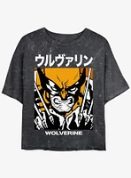 Wolverine Kanji Rage Womens Mineral Wash Crop T-Shirt