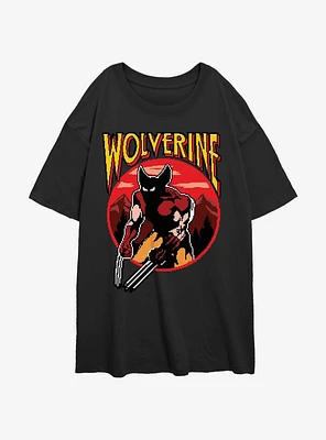 Wolverine Pixel Womens Oversized T-Shirt