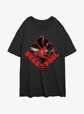 Marvel Deadpool Dead Gang Womens Oversized T-Shirt